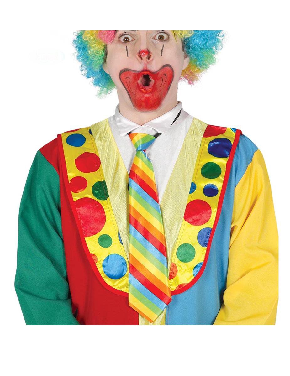 FIESTAS GUIRCA, S.L. - Veelkleurige gestreepte clown stropdas voor volwassenen - Accessoires > Stropdassen, bretels, riemen